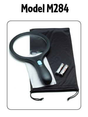 12 LED Jumbo Magnifying Glass 2x & 5x Lenses in Magnifiers /  Loupes