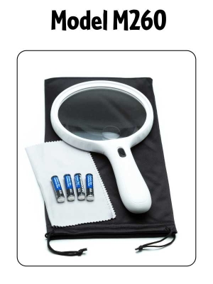 XL Magnifying Glass 2x & 3.5x Lenses with 3 LED Lights in Magnifiers /  Loupes